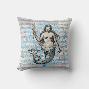 Siren der Meereskollage Kissen