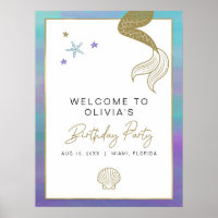 SIREN Mermaid Tropical Birthday Party Willkommen