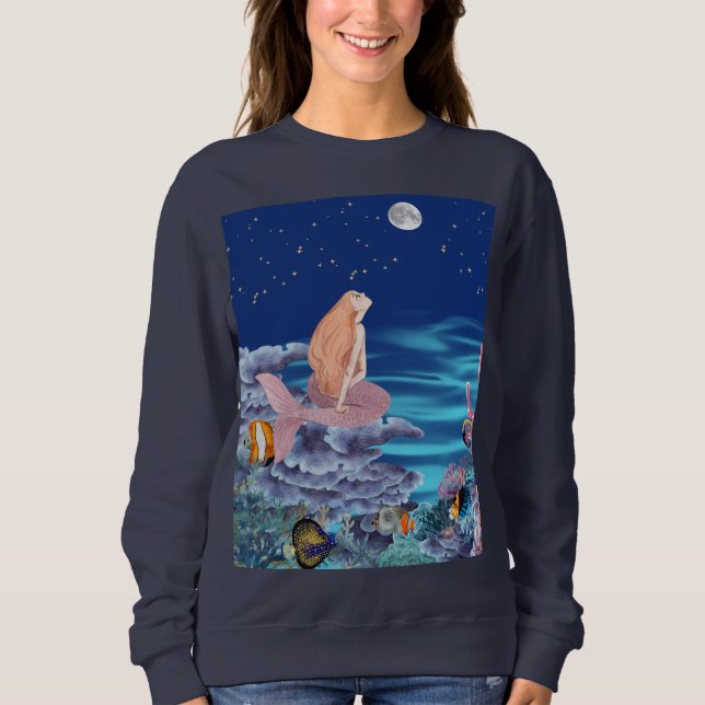 Sirena mirando la luna sweatshirt (Vorderseite)