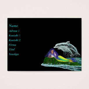 Sirène avec dauphins