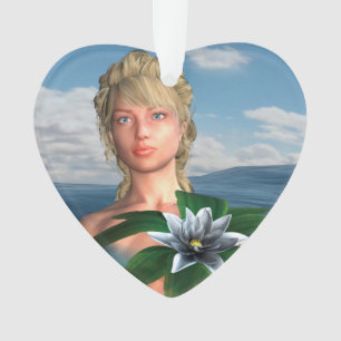 Sirène avec fleur de nénuphar