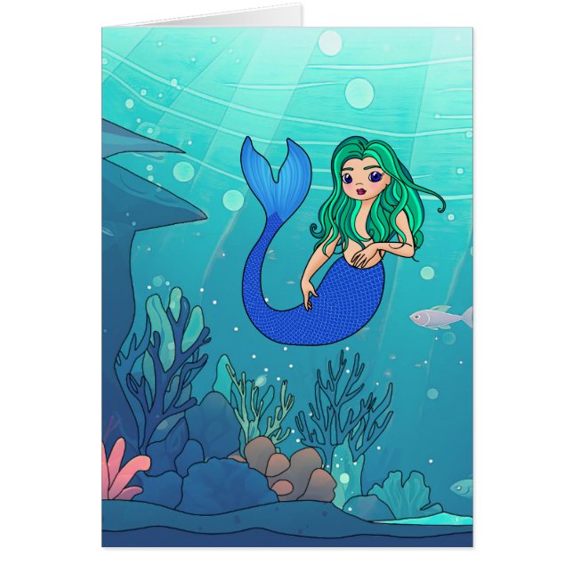 Sirène - Carte d'art 5 po x 7 po (Devant)