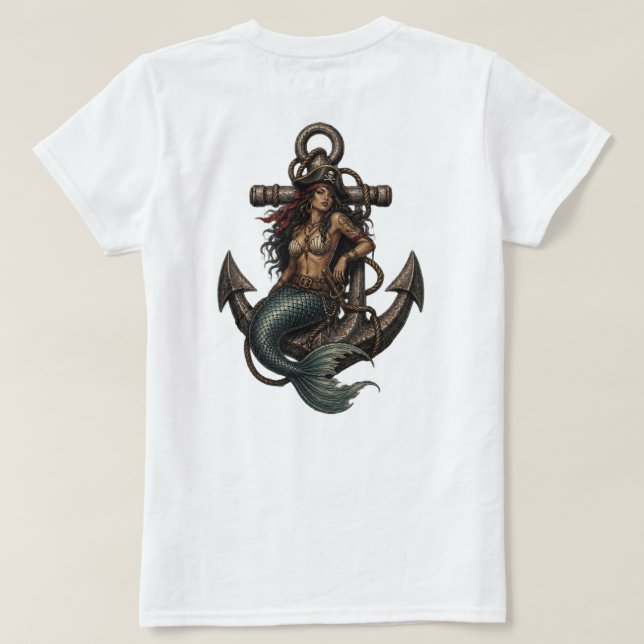 Sirene des Ankers T-Shirt (Design Rückseite)