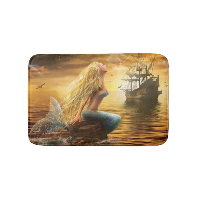 Sirène d'imaginaire de princesse de tapis de bain (Devant)