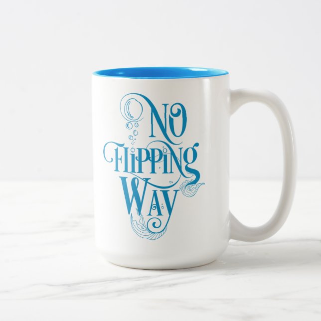 Sirène inspirée Mug Bleu (Droit)