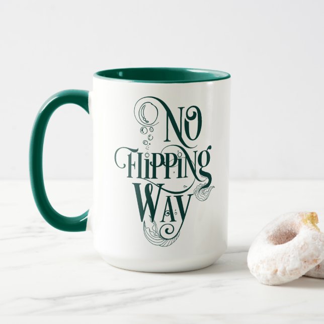 Sirène inspirée Mug Vert (Avec donut)