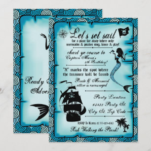 Sirène, invitations de partie de pirate