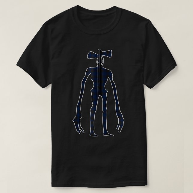 SIRENE Kopfkostüm für Kinder Boys Blue & Black Buf T-Shirt (Design vorne)