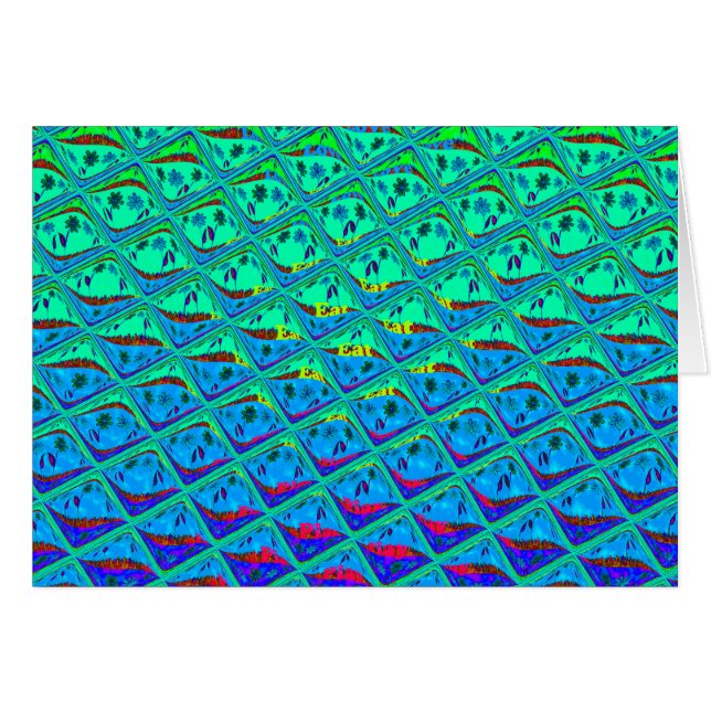 Sirène océanique Imprimer : Cyan Motif art design (Devant horizontal)