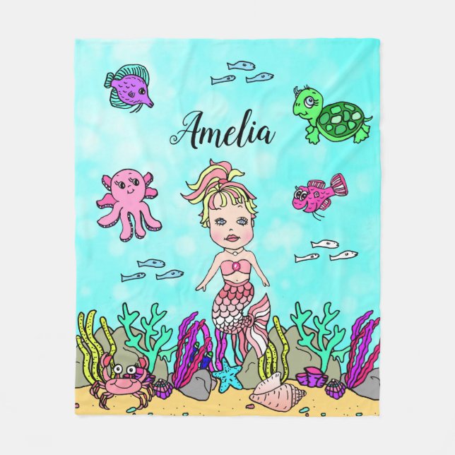 Sirène personnalisée sous couverture de mer (Devant)
