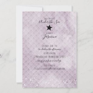 Sirène sous la mer Invitation fête d'anniversaire