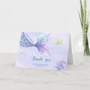 Sirène sous le Baby shower du Merci de mer