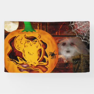 Sirene-Spuk Halloween-Kürbis-Schnitzen Banner