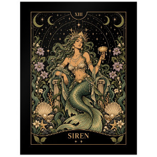 Sirene, Sternenlicht-Tarot-Kunst Postkarte
