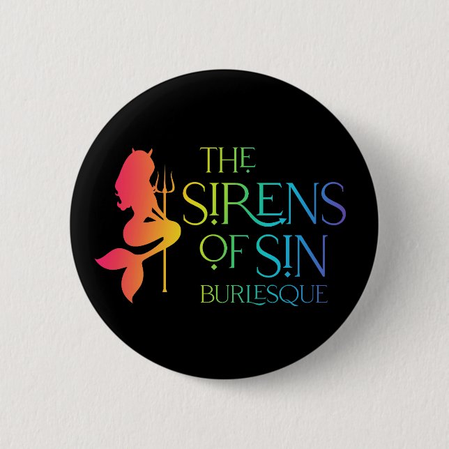 Sirenen mit Regenbogenknopf Button (Vorderseite)