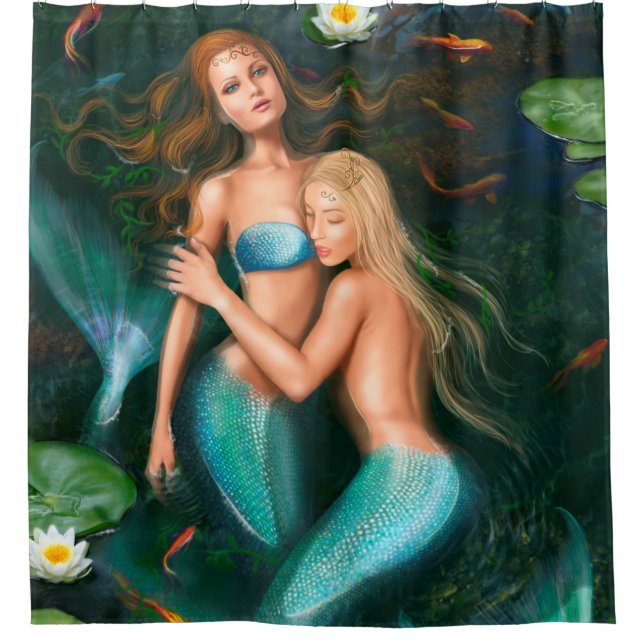 Sirènes de princesse d'imaginaire de rideau en (Devant)