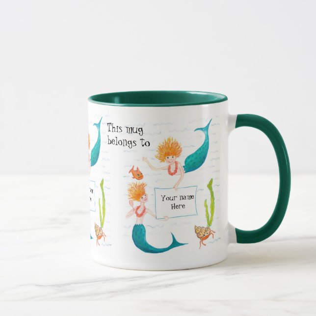 Sirènes Ringer Mug à personnaliser (Droite)