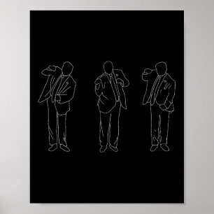 Sirimarco Uni Erwachsene Trump Tance Funny Black Poster