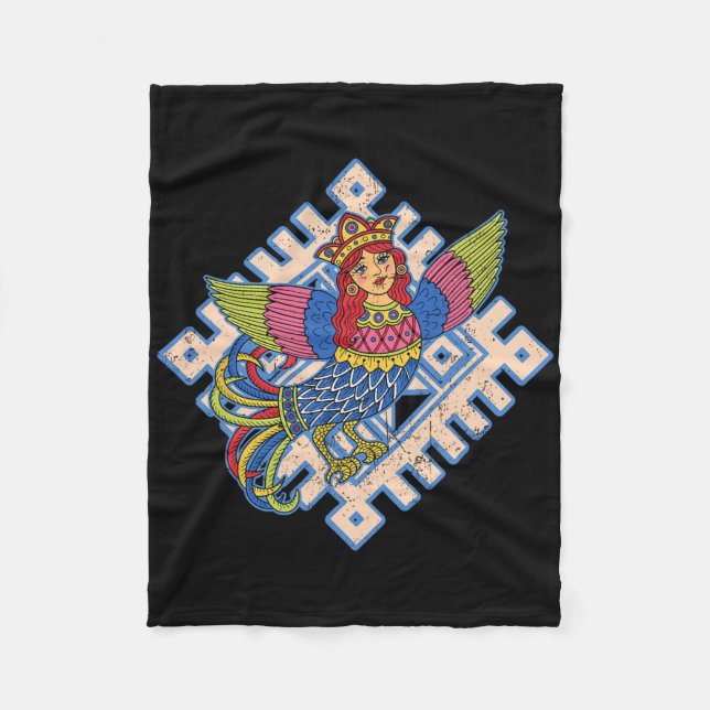 Sirin Mythological Slavic Norse Paganism Ancient K Fleecedecke (Vorderseite)