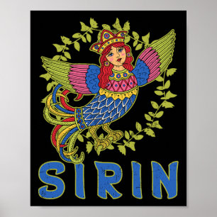 Sirin Mythologische Slawische Nordische Heidentum Poster