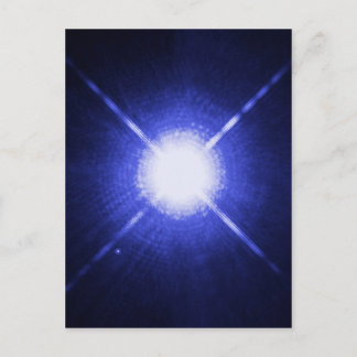 Sirius A und B helle Nachtstars Postkarte