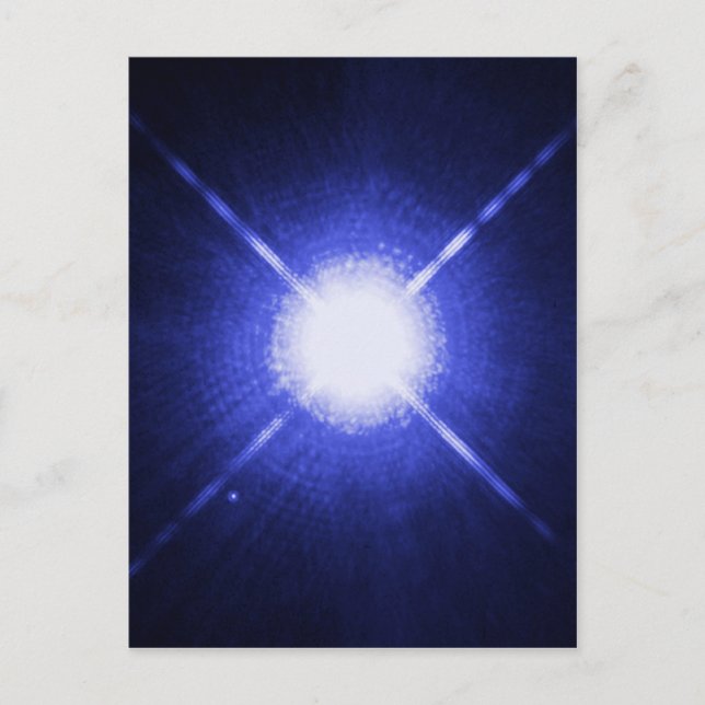 Sirius A und B helle Nachtstars Postkarte (Vorderseite)