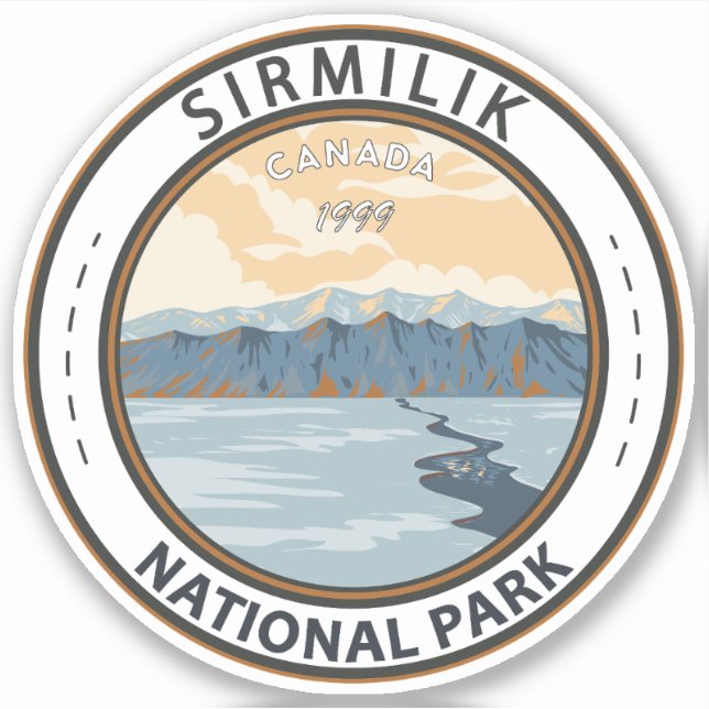 Sirmilik Nationalpark Kanada Reisen Kunst Vintag Aufkleber (Vorderseite)