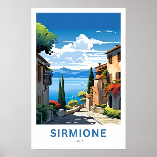 Sirmione Italien Reisedrucke Poster (Vorne)