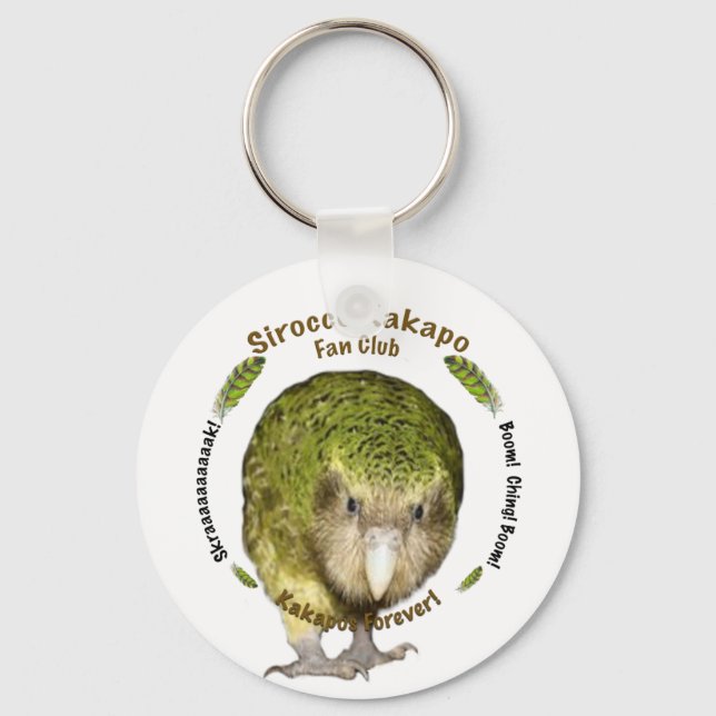 Sirocco Kakapo Fan Club Schlüsselanhänger (Vorderseite)