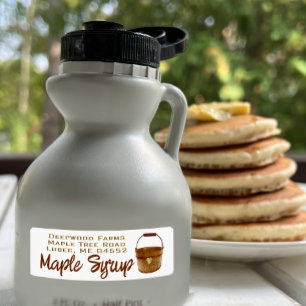 Sirop d'érable avec Étiquette de jug en plastique