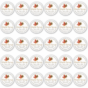 Sirop d'érable Étiquette de poche Mason 2 pouces s