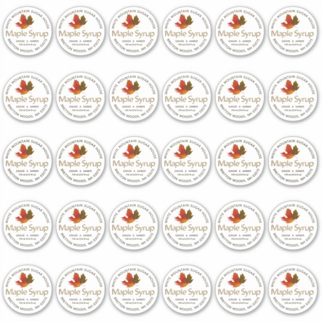 Sirop d'érable Étiquette de poche Mason 2 pouces s (Devant)