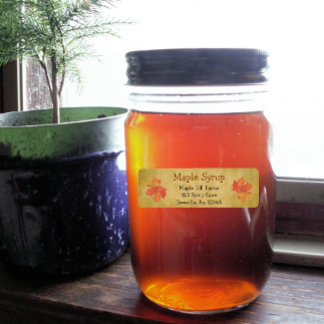 Sirop d'érable Feuille Étiquette petit