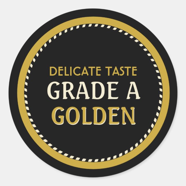 Sirop d'érable Grade A Or Noir d'or Étiquette (Devant)