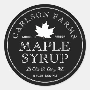 Sirop d'érable modifié Étiquette feuille d'érable