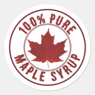 Sirop d'érable pur avec Stickers produit Feuille r