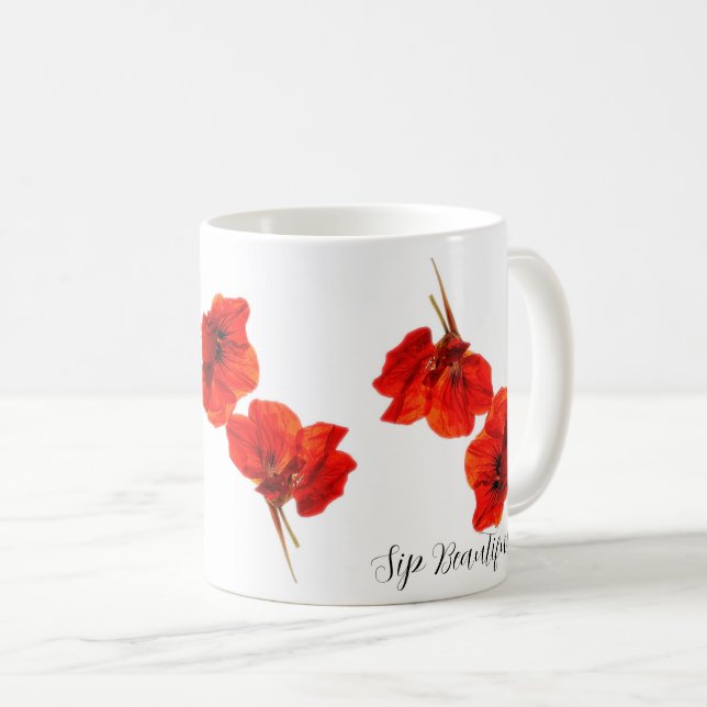 Siroter Beau 11 oz. Mug de café (Nasturtium) (Devant droit)