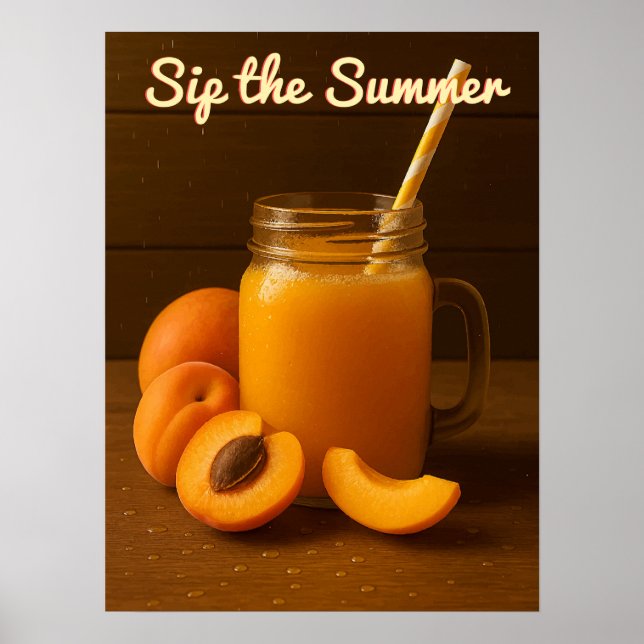 Sirotez l'été - Poster de jus d'abricot frais (Devant)