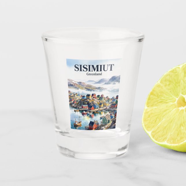Sisimiut Grönland Schnapsglas (Vorderseite)