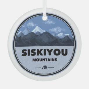 Siskiyou-Berge Camping in Kalifornien Ornament Aus Glas