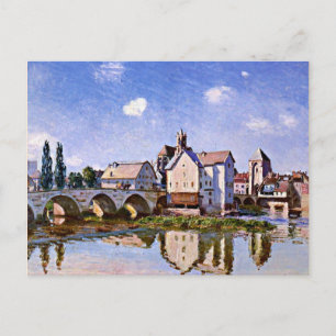 Sisley - Die Brücke von Moret im Sonnenlicht Postkarte