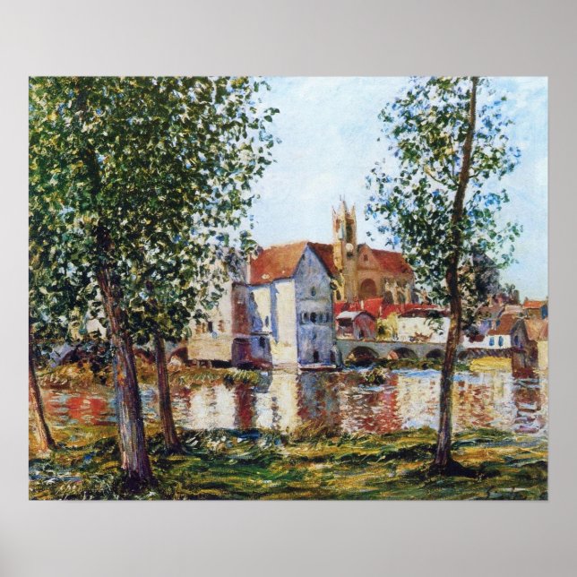 Sisley - Moret-Sur-Loing in Morning Sun 1888 Poster (Vorne)