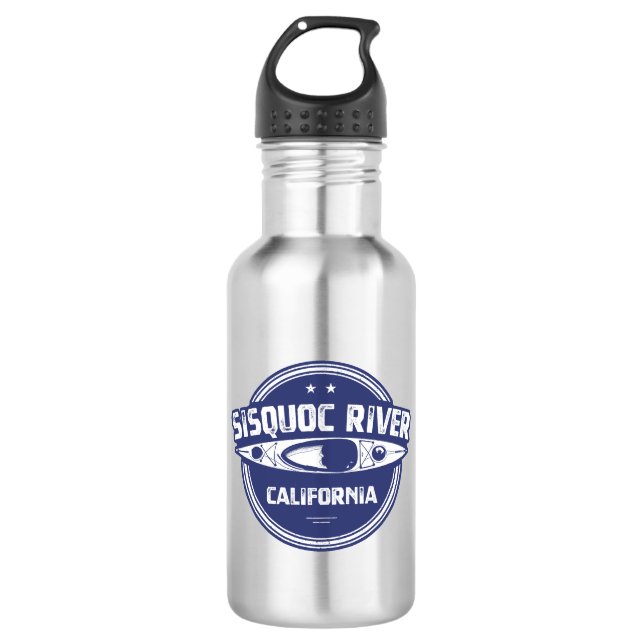 Sisquoc River California Kayaking Edelstahlflasche (Vorderseite)