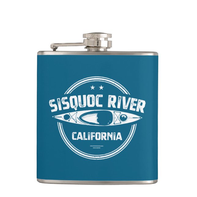 Sisquoc River California Kayaking Flachmann (Vorderseite)