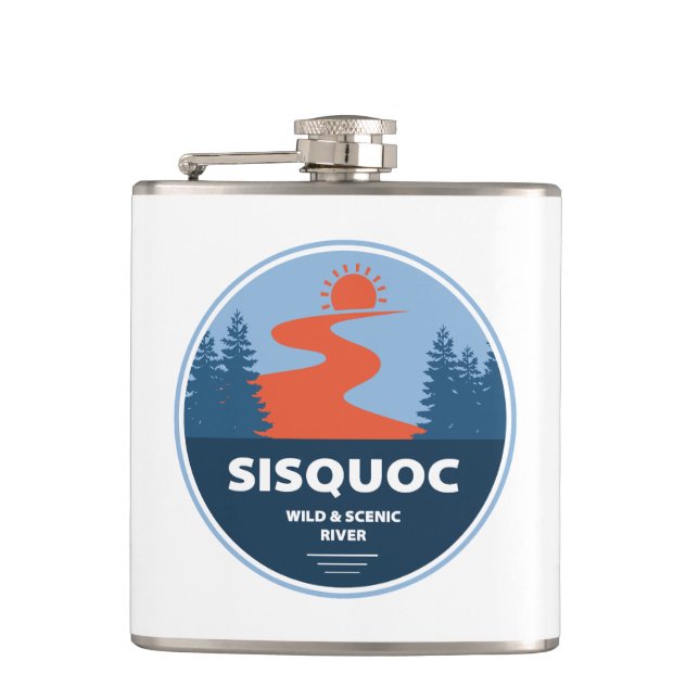 Sisquoc Wild und Landschaftlicher Fluss California Flachmann (Vorderseite)