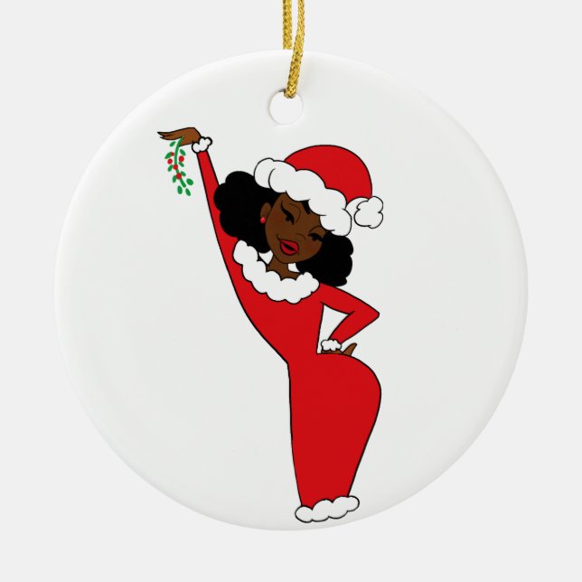 Sista Claus Chocolate Keramik Ornament (Vorne)