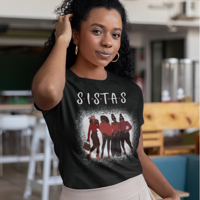 Sistas Black Woman Together Black Girl Magic T-Shirt (Von Creator hochgeladen)