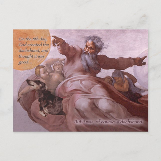 Sistene Dackel Postcard Postkarte (Vorderseite)