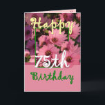 SISTER - 75. Geburtstag mit Pink Daisy Blume Karte<br><div class="desc">Diese fröhlichen rosa Blume und der begleitende Vers der "magischen Blume" sind ein süßer Weg, Ihrer Schwester einen guten Geburtstag zu wünschen. Inside text ist anpassbar, sodass Sie Ihre eigene Stimmung hinzufügen können. Um mehr von meinen Geburtstagskarten zu sehen, geben Sie das Jahr ein, das Sie gewollt haben, und geben...</div>