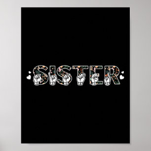 Sister American Sign Language Deaf Awareness Suppl Poster